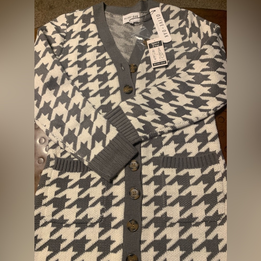 Women's Sweater Dress Jacket Versatile Live Oak size petite large PL New Gray